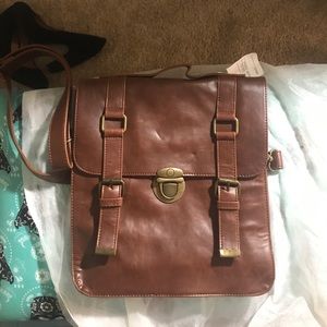Faux Leather Messenger/Backpack Bag 💼